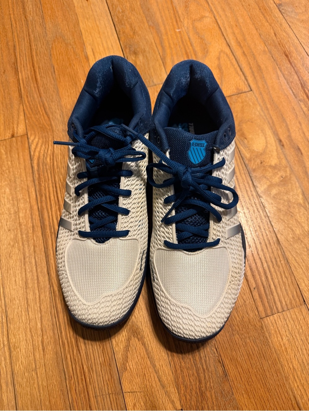 K-Swiss Men's Navy and Cream Breathable Pickleball Sneakers